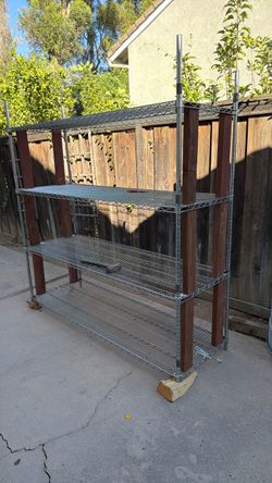 Stainless steel shelves