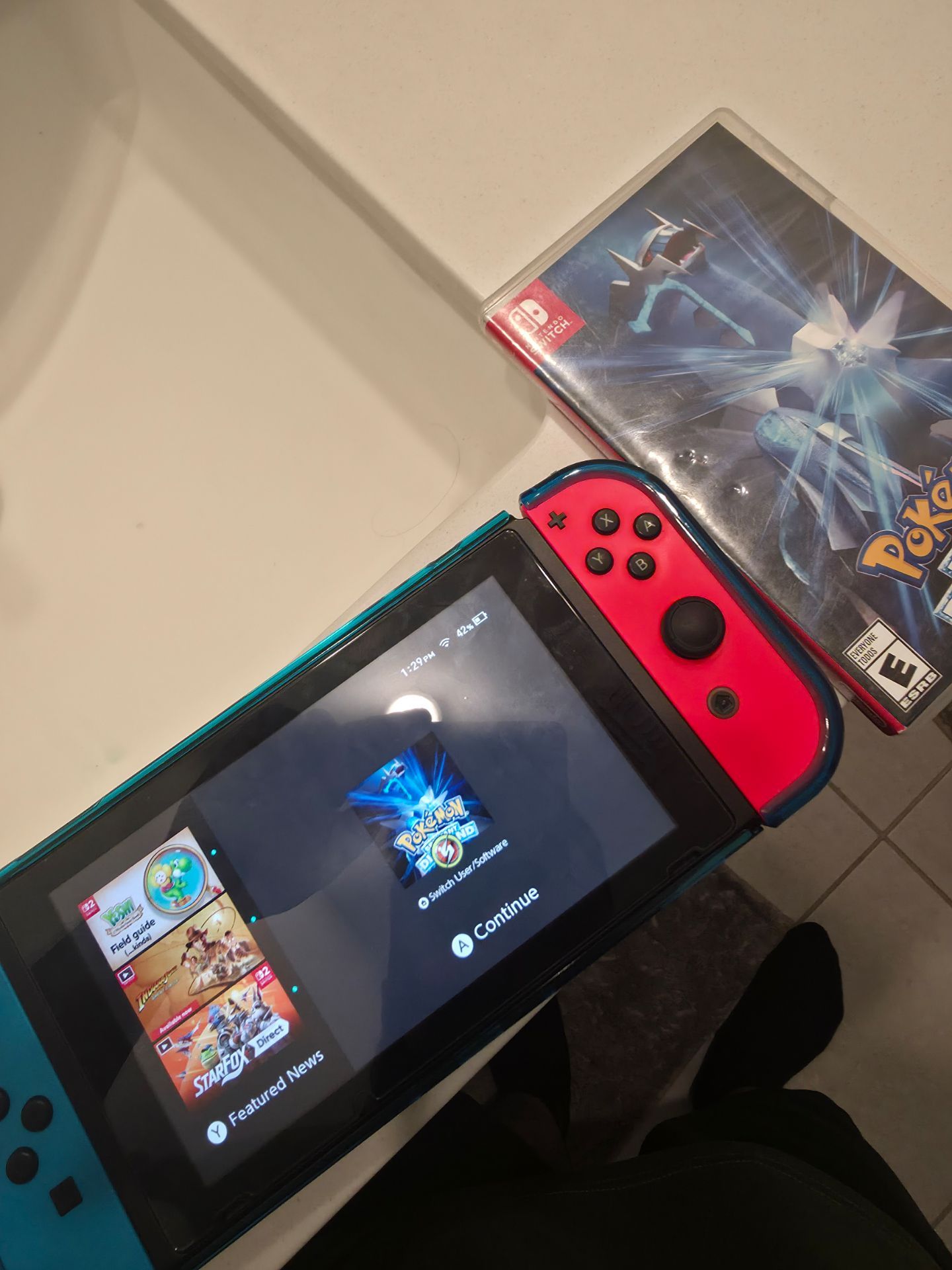 Nintendo switch and pokemon brilliant diamond
