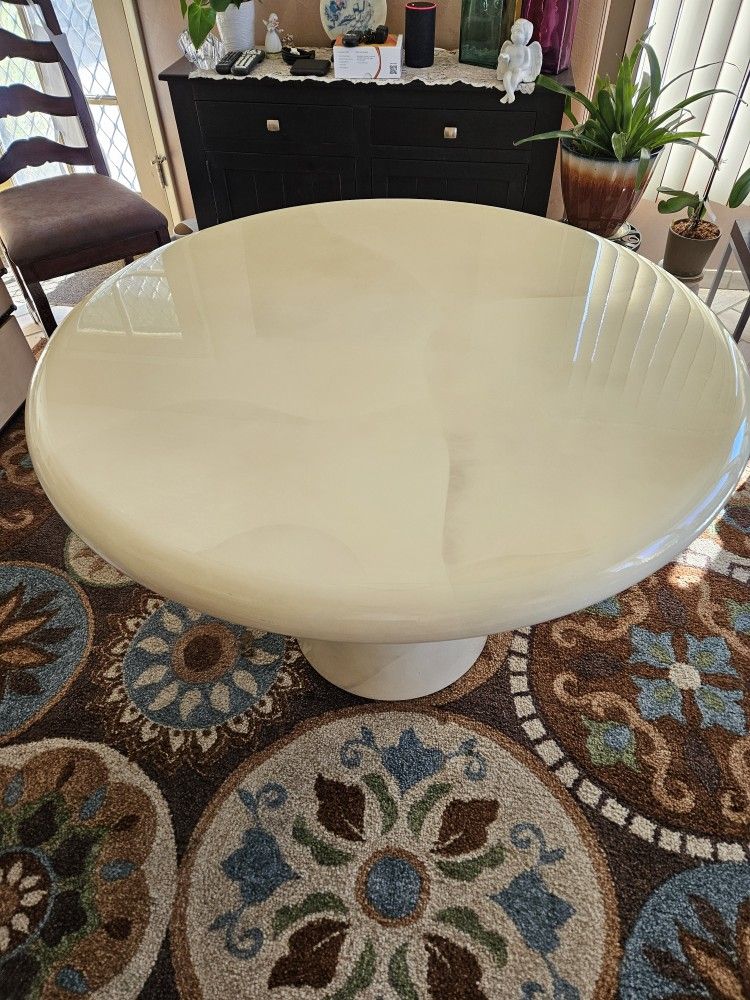 Mid-Century Modern Breakfast/Dining Table (Seats 4) $350 (with Protective Glass Included)