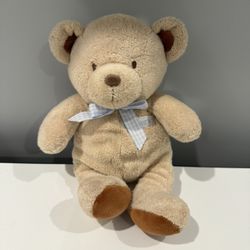 Carter’s Just One Year Plush Teddy Bear With Blue Ribbon