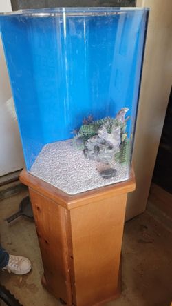 Pentagon Aquarium w/Stand + light