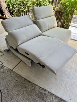West Elm Open Box Two Piece Beige Armless Sofas