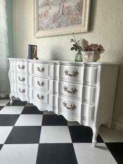 French provincial white dresser