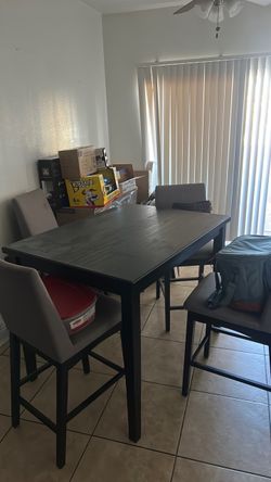 Dining room table and chairs