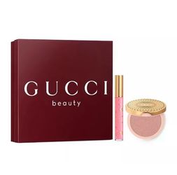 New With Tags 2 Pieces Gucci Glow Highlighter 10 g Opal Pink & Lip Gloss 6.5 ml Bertha Pink 219 Set