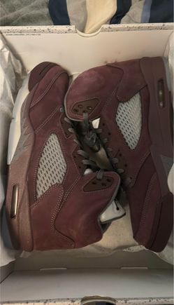Burgundy Jordan 5s