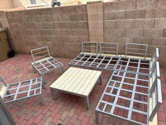 Outdoor Patio Furniture Set – Aluminum Frame includes the old cushions & pillows 3 sets left each set $500 or best offer