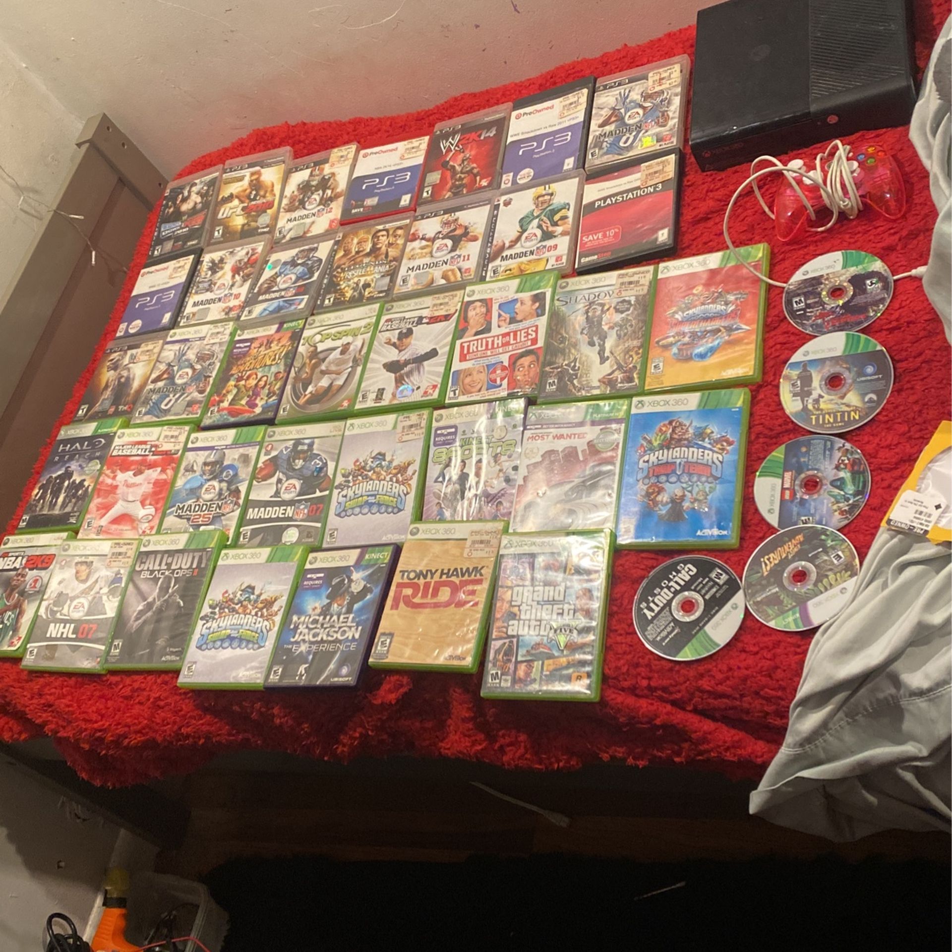 29 XBOX 360 GAMES ,15PS3 GAMES ,FULLY FUNCTIONAL XBOX360