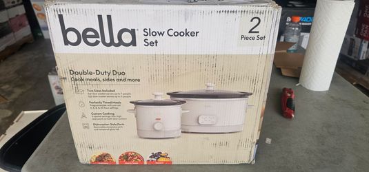 bella 6-quart Programmable Slow Cooker with Additional 2-quart Slow Cooker Set