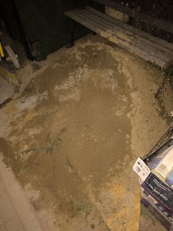 Half scoop of sand for stucco