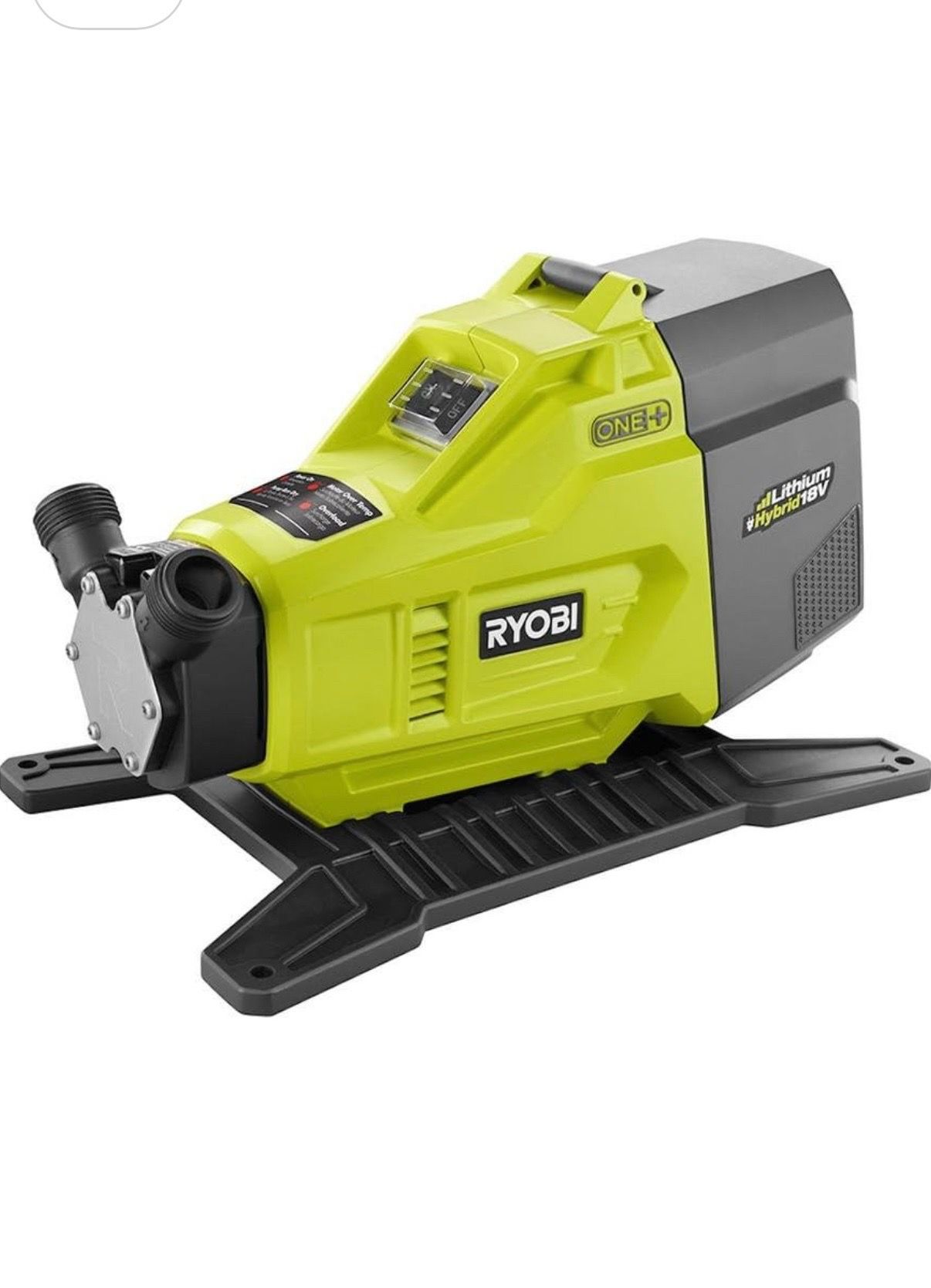 Ryobi P750 One+ 18V Hybrid Lithium Ion Battery or 120V AC Powered Portable Potable Water Transfer Pump (Battery Not Included, Tool Only)