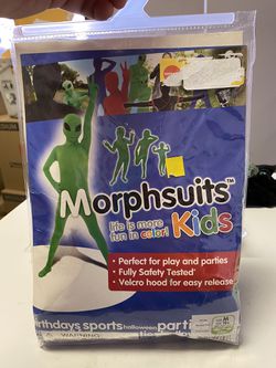 New Green Alien Morphsuit Kids Costume Size M!