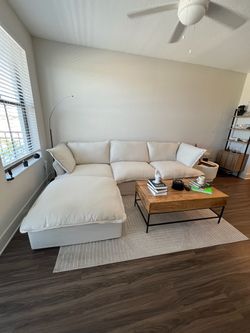 NEW Beige Cloud Sectional (NEW IN BOXES)