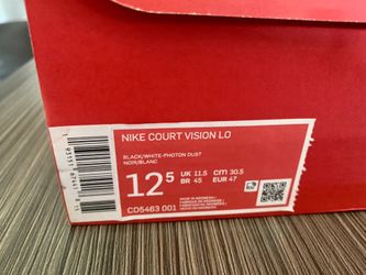 100% New Nike Court Vision Low, Men’s 12.5
