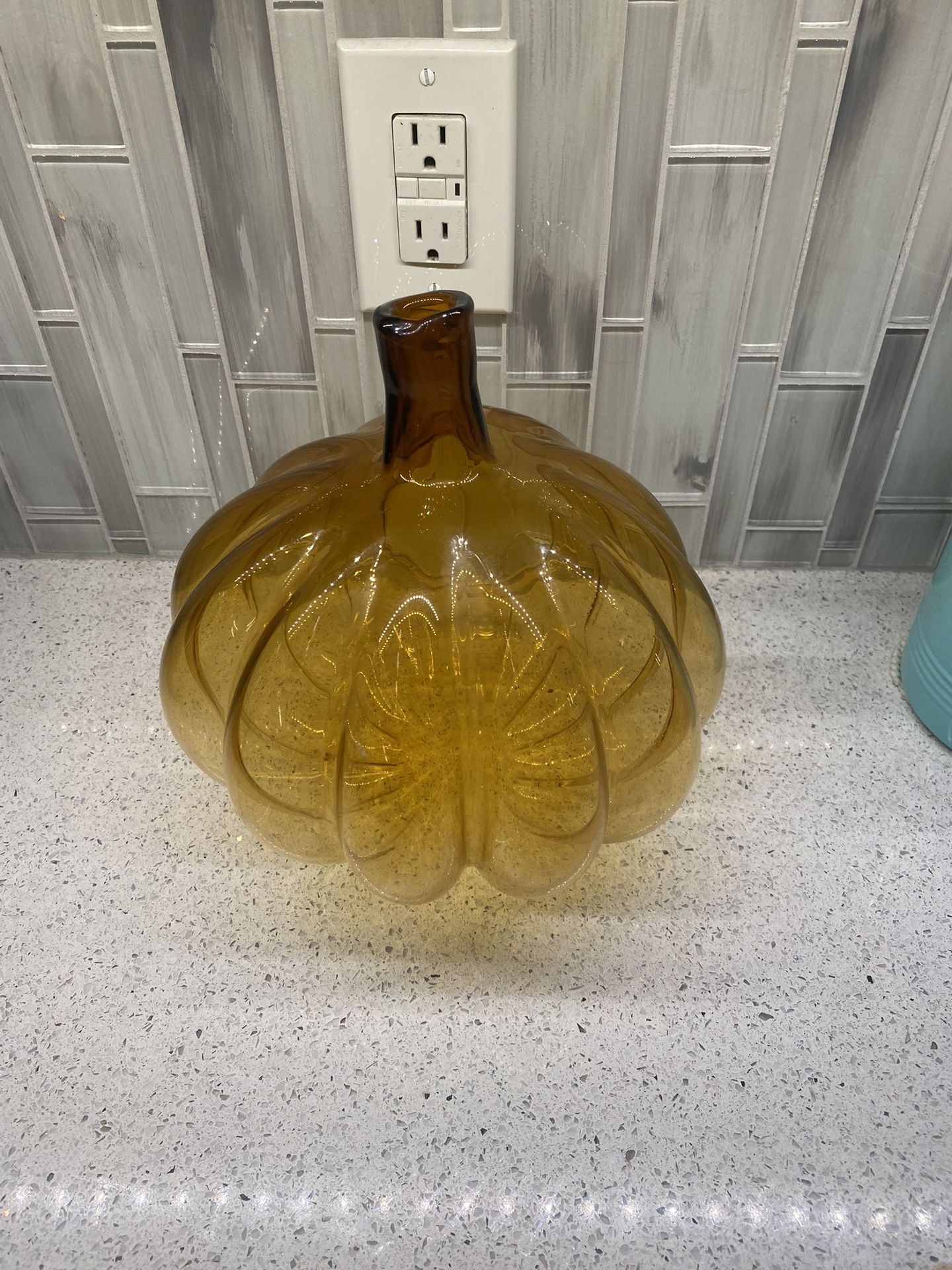 Amber Glass Pumpkin