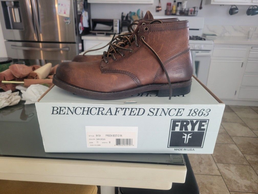 Frye Prison Boot Dark Brown Brand New Gorgeous Leather Men's Size 11

Brand New!
