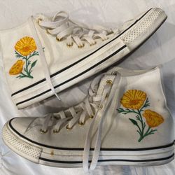 Embroidered Converse Size 10