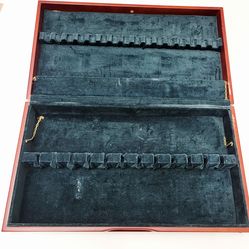 Vintage Wood Silverware Storage Box