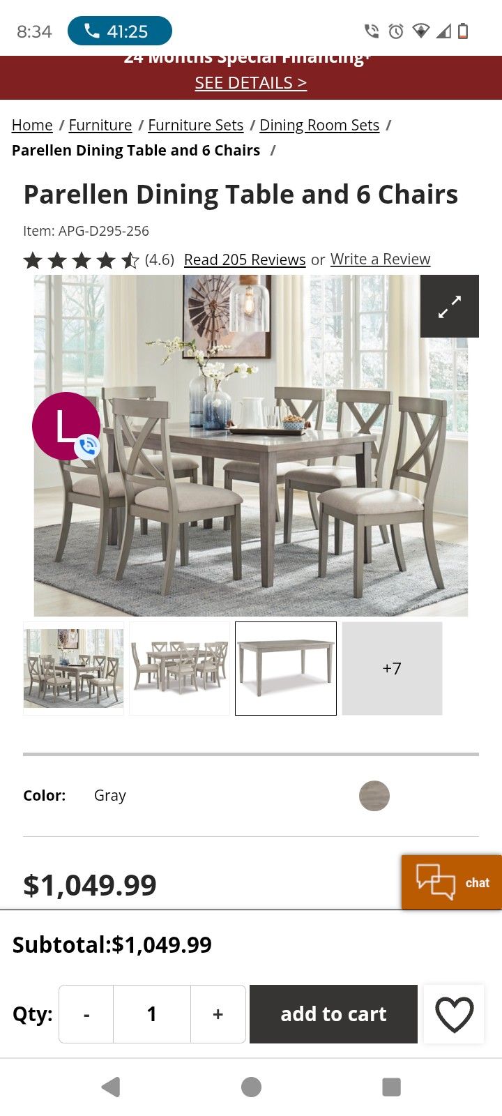 Light Grey Sectional And Dining Table