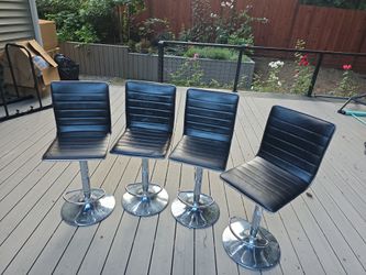 4 Used Black Barstool Chairs