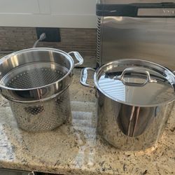 All Clad Stick/pasta Pot with Strainer Insert 