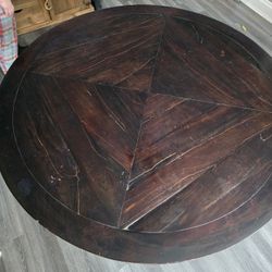 54in Round Wooden Table