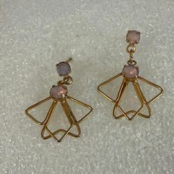 Aretes Gold Filled diferente modelo y piedras joyería antigua cada uno