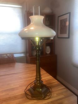 Stiffel hurricane lamp vintage Brass