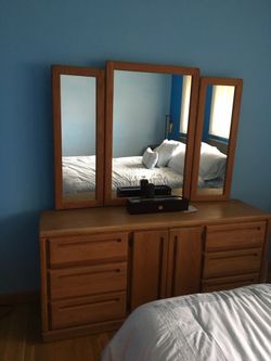 Solid Oak Bedroom set.