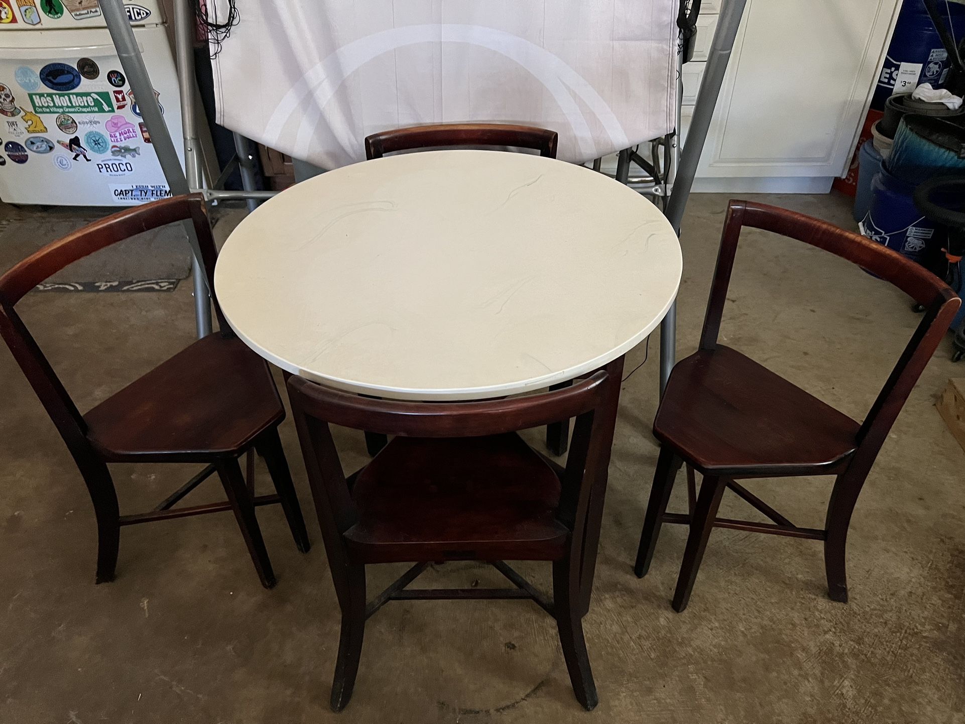 Antique Frank Rieder & Sons Seatmore Chairs/Table