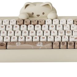 Cute Cat Silicone Ergonomic Keyboard 
