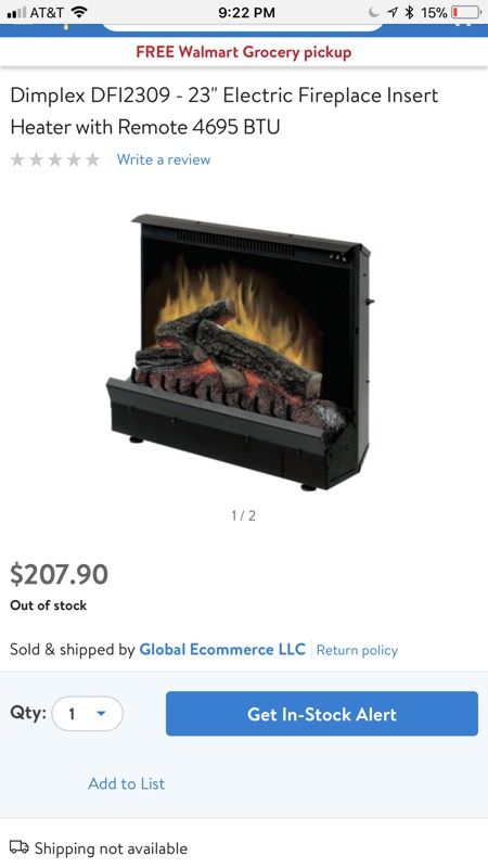 Electric Fireplace with remote - Dimplex DFI2309 for Sale in Morrisville,  PA - OfferUp