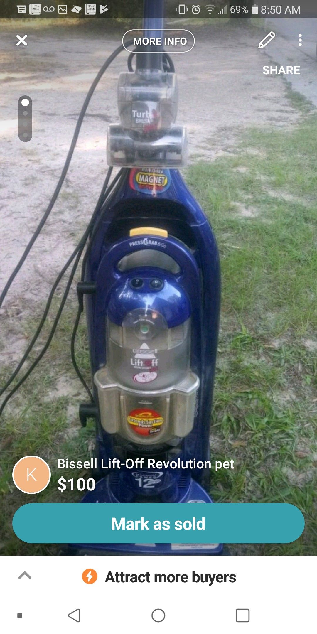 Bissell pet lift vacuum