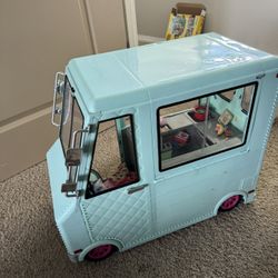 Our Generation Sweet Stop Ice Cream Truck with Electronics for 18" Dolls - Light Blue