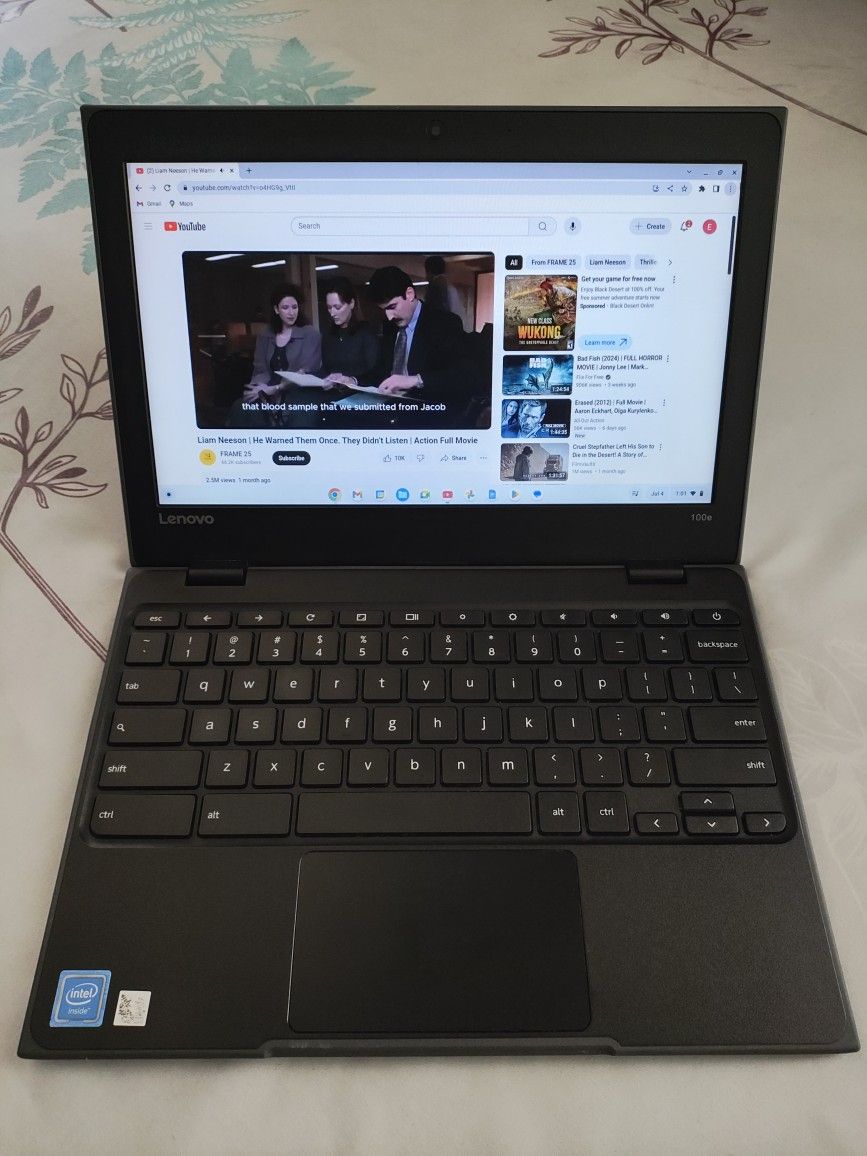 11.6"inch Intel Celeron Lenovo Chromebook Laptop, 4GB RAM, 32GB eMMC, Type C, Micro SD Card Reader. Chrome OS.