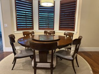 Luxury Hardwood Dining + Matching Rug