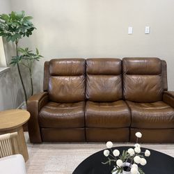 Premium Australian Leather Power Reclining Sofa – 3 Seater – Excellent Condition