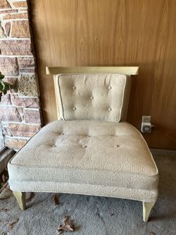 Two Low White Chairs