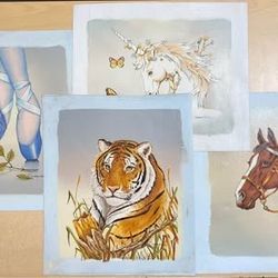 Vintage Casandra Canvas Paintings Lot