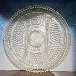 Vegetable / Relish Platter Glass 