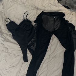 Mesh Pants With Full Bikini Suit