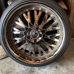 20” Chrome Wheels W/ Toyo Tires