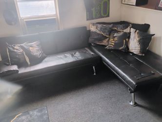 Leather futon furniture