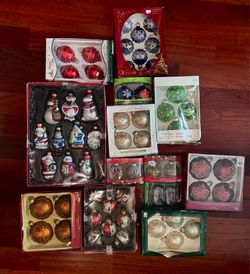 Assorted Christmas ornaments