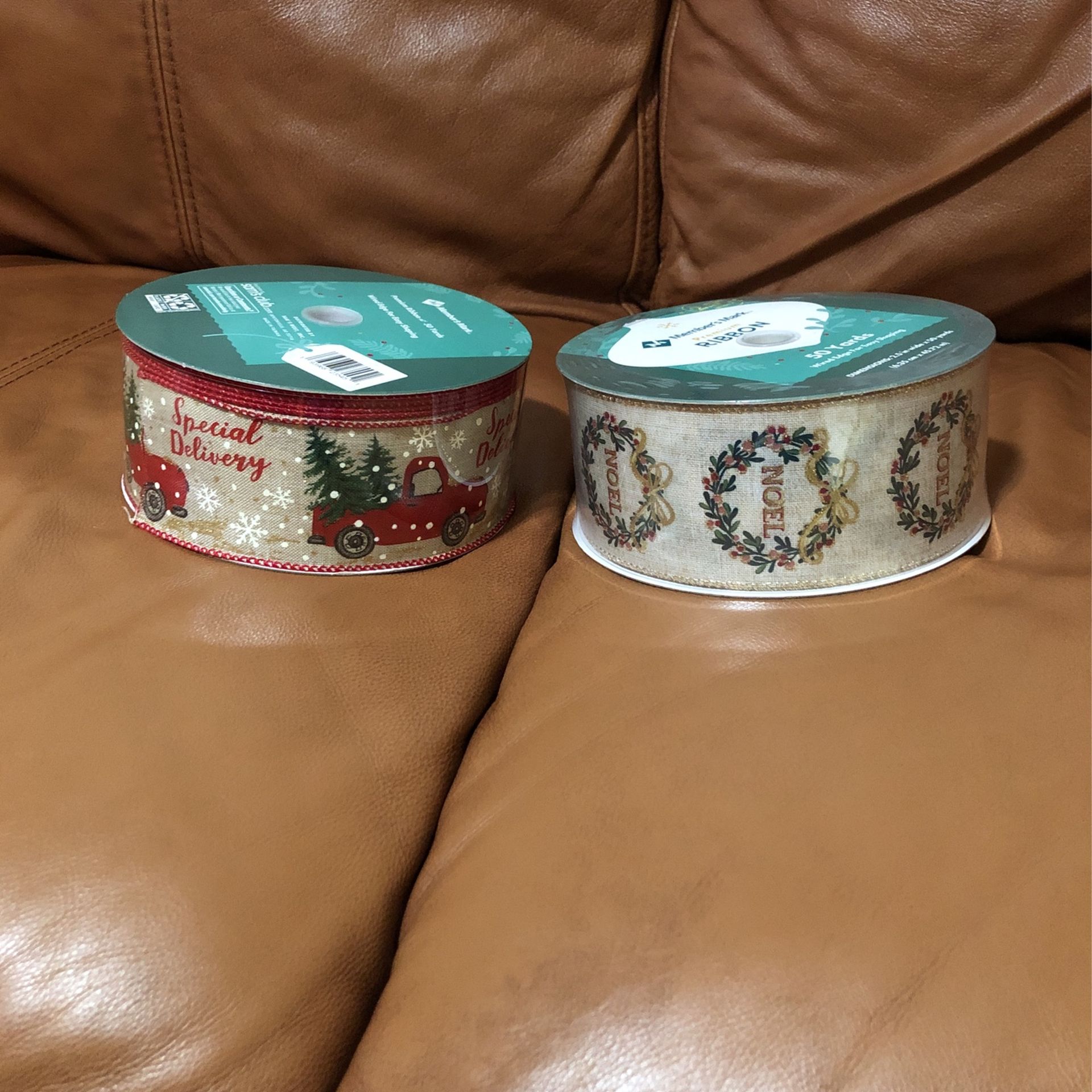 Christmas Ribbons - 50 Yards X 2