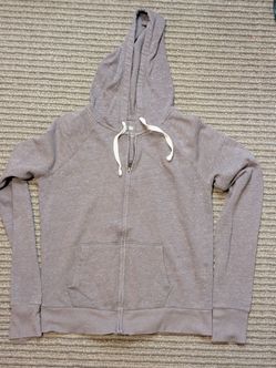 Gray Zip-Up Hoodie Sweatshirt
