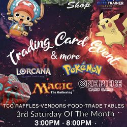 Trading card event today Saturday 21st