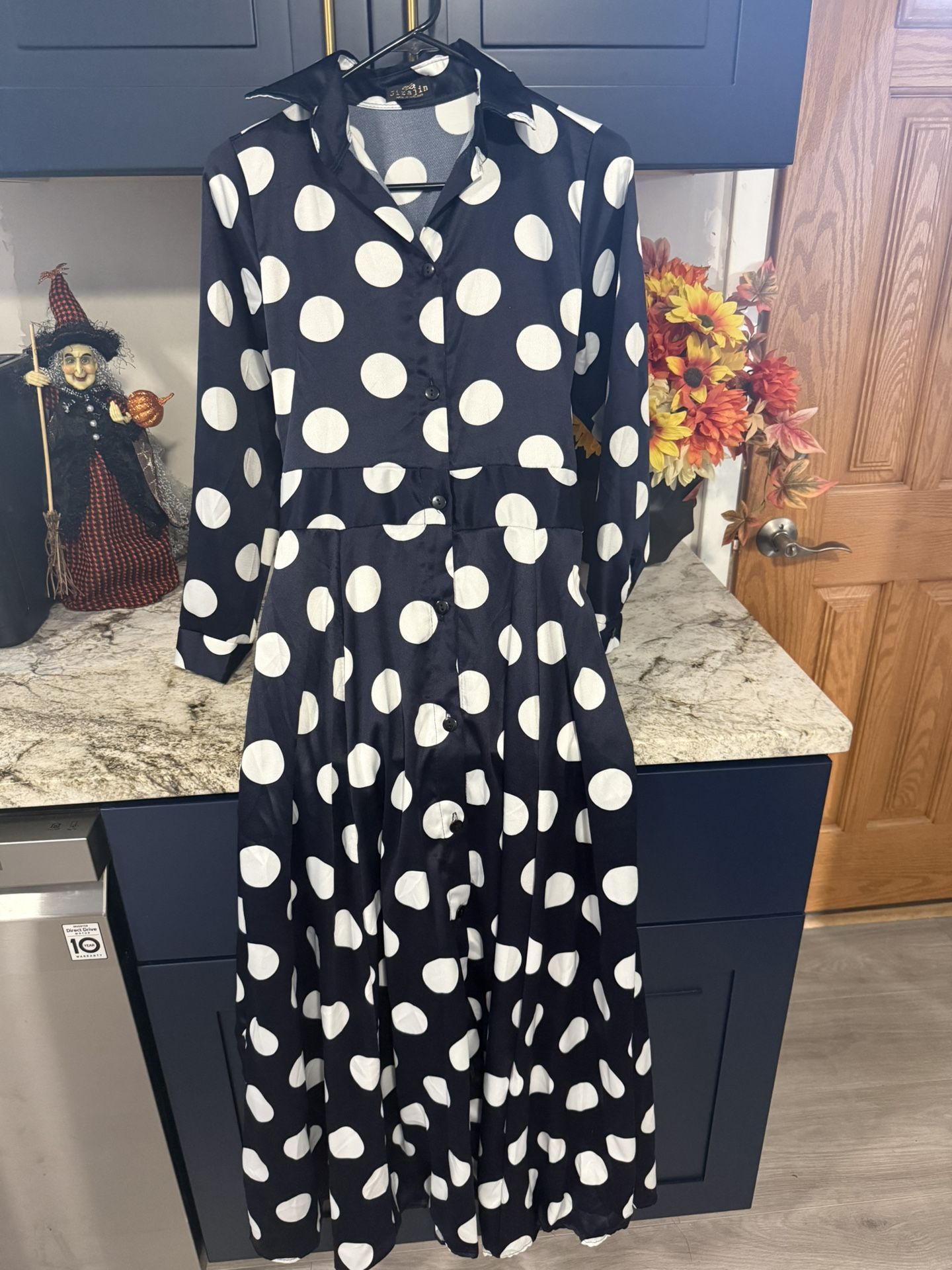 Jirajin Polka Dot Dress size M like new check more pictures