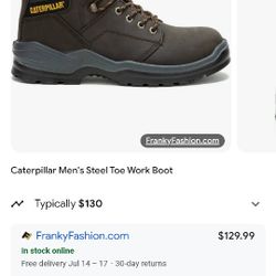 Caterpillar Steel Toe Work Boots USA 13