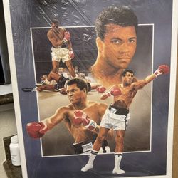 Muhammad Ali lithograph poster 22x18